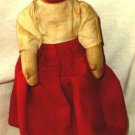 Antique Old Doll Straw Filled Body Molded Stapled Plastic Head Moveable Limbs