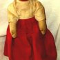 Antique Old Doll Straw Filled Body Molded Stapled Plastic Head Moveable Limbs