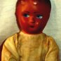 Antique Old Doll Straw Filled Body Molded Stapled Plastic Head Moveable Limbs