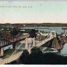 New Brunswick Postcard St John Bridges & Reversable Falls Valentine 1909