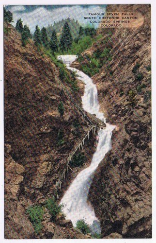 Colorado Postcard Colorado Springs Seven Falls South Cheyenne Canyon