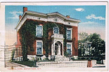 New York Postcard Watertwon The Elks Home 1916