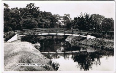 Postcard RPPC Coronation Park Retford Nottinghamshire England UK