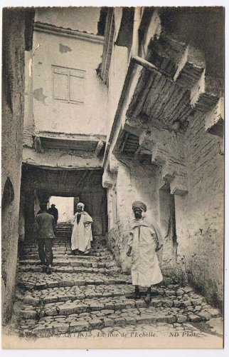 Postcard Constantine la rue de l'Echelle Algeria