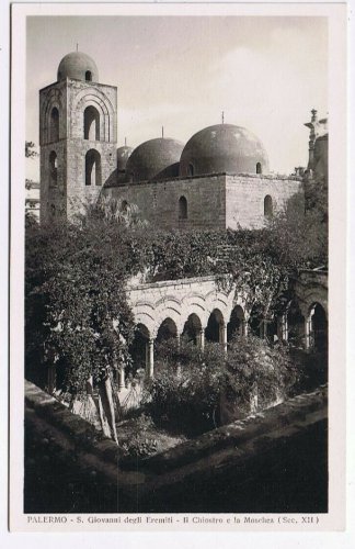 Postcard Palermo S Giovanni Degli Eremiti The Cloister & Mosque Italy