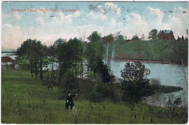 Postcard Howard Lake High Park Toronto Ontario Valentine 1907