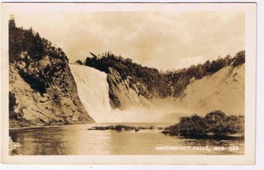 Quebec Postcard RPPC Montmorency Falls