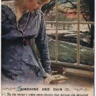 Postcard Bamforth Song Series Sunshine & Rain Lady Soldier Window