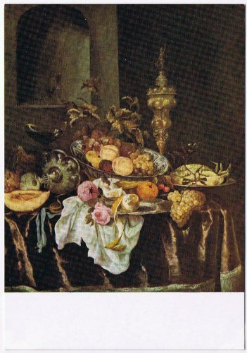 Art Postcard Abraham Van Beyeren Still Life