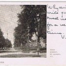 Vermont Postcard St Albans High Street ~1900 R A Brush Stationer