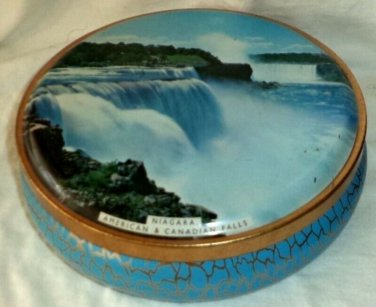 Niagara Falls Decorative Tin American and Canadian Falls 6 1/2" Diameter
