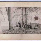 Hunting Postcard RPPC Hunting Party Military Uniform Table Buckets