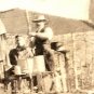 Hunting Postcard RPPC Hunting Party Military Uniform Table Buckets