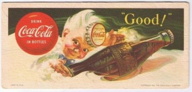 Coca Cola Ink Blotter 1953 Retro Good Drink Coca Cola in Bottles USA