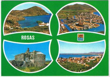 Spain Postcard Costa Brava Rosas Multi View