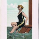 People Postcard RPPC A Fair Bather
