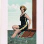 People Postcard RPPC A Fair Bather