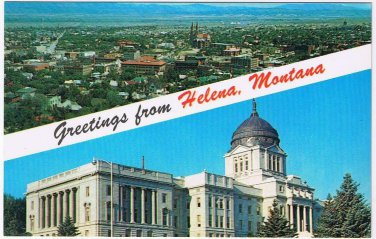 Postcard Greetings From Helena Montana State Capitol Building