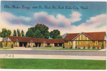 Utah Postcard Salt Lake City Alta Motor Lodge