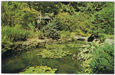 British Columbia BC Postcard Victoria Butchart Gardens Japanese Garden