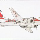Postcard Airplane Capital CV-440 Fantasy Aircraft