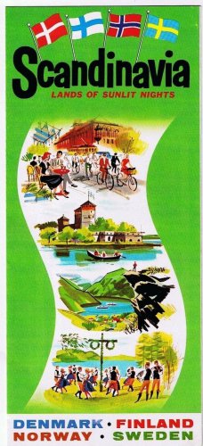 Vintage Scandinavia Brochure Denmark Finland Norway Sweden