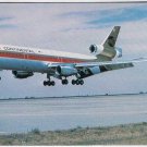Postcard Continental Airlines DC 10-30 The Proud Bird LA To South Pacific