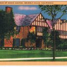 Celebrity Postcard Eddie Cantor Home Beverly Hills California Longshaw