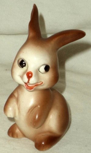 Goebel Salt or Pepper Shaker Brown Rabbit  P157 A  TMK2 1940-1959 High Bee
