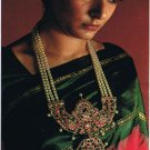 Postcard Traditional Indian Jewellery Necklace Emerald & Ruby Gold Pendant