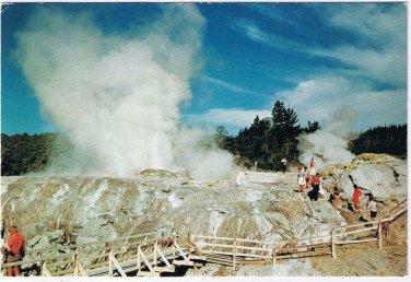 New Zealand Postcard Mighty Pohutu Geyser Scenic Wonders Of Whakarewarewa