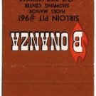 Ohio Matchbook Cover Fairfield Bonanza Sirloin Pit No. 961