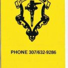 Wyoming Matchbook Cover Warren Air Force Base Officers Club Yellow