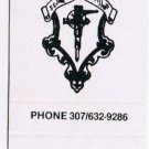 Wyoming Matchbook Cover Warren Air Force Base Officers Club White