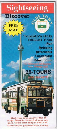 Ontario Roadmap Toronto Trolley Tours Sightseeing Olde Town Toronto