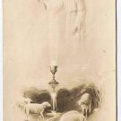 Jesus with Sheep Prayer Card Priest Ordination 1944 St Clements Church Preston