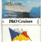 Matchbook Cover P & O Cruises Sea Princess Union Match Flattened Box
