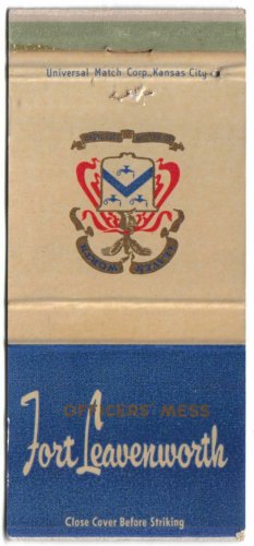 Texas Matchbook Cover Fort Leavenworth Officers Mess