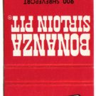 Louisiana Matchbook Cover Shreveport Bonanza Sirloin Pit Restaurant