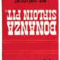 Louisiana Matchbook Cover Shreveport Bonanza Sirloin Pit Restaurant