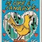 Vintage Sarcastic Valentine Card T.C.G. 1950s Your Voice Is Like A Canary