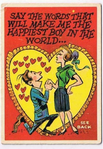 Vintage Sarcastic Valentine Card T.C.G. 1950s Happiest Boy In The World