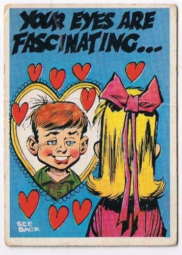Vintage Sarcastic Valentine Card T.C.G. 1950s Your Eyes Are Fascinating