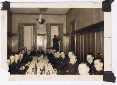 Antique Photo WW2 Era Armed Services Dinner At The Mess