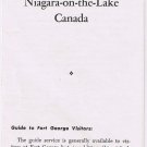 Niagara On The Lake Fort George Visitors Guide Advertising Folder 1950s