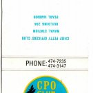 Hawaii Matchbook Cover Pearl Harbor Naval Station Chief Petty Officers Club