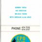 Hawaii Matchbook Cover Pearl Harbor Naval Station Chief Petty Officers Club