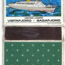 Matchbook Cover Norwegian America Line Vistafjord Sagafjord Flattened Box