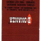 Alabama Matchbook Cover Florence Muscle Shoals Bonanza Sirloin Pit