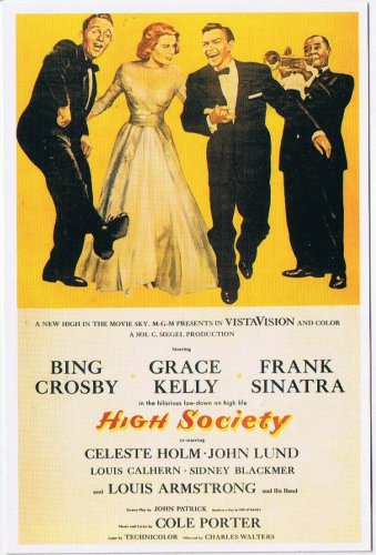 Postcard High Society Bing Crosby Grace Kelly Frank Sinatra
